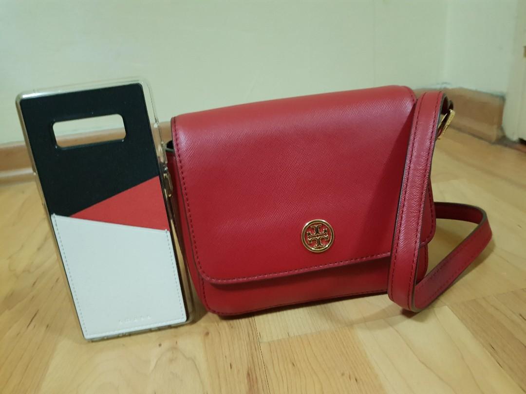 tory burch red crossbody purse