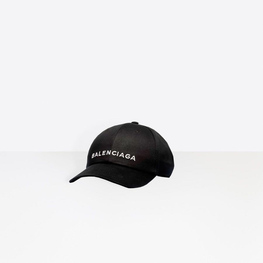 balenciaga logo hat black