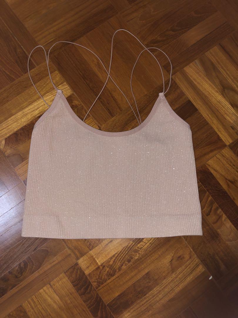 Out From Under Cindy Sparkle Seamless Cropped Tank Top