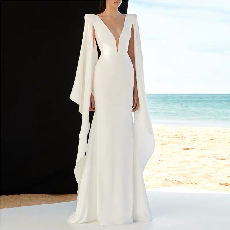Elegant white maxi dress sale
