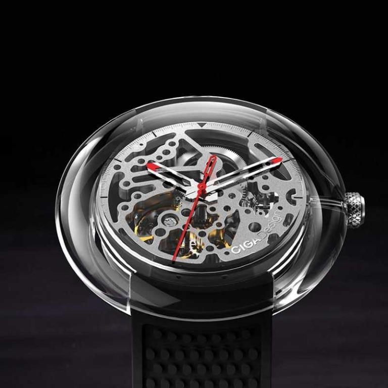 xiaomi ciga t series jam tangan mechanical watch hollow silicone strap titangadget fesyen pria jam tangan di carousell