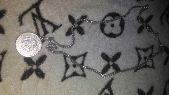 1964 keneddy half dollar pendant in sterling silver necklace