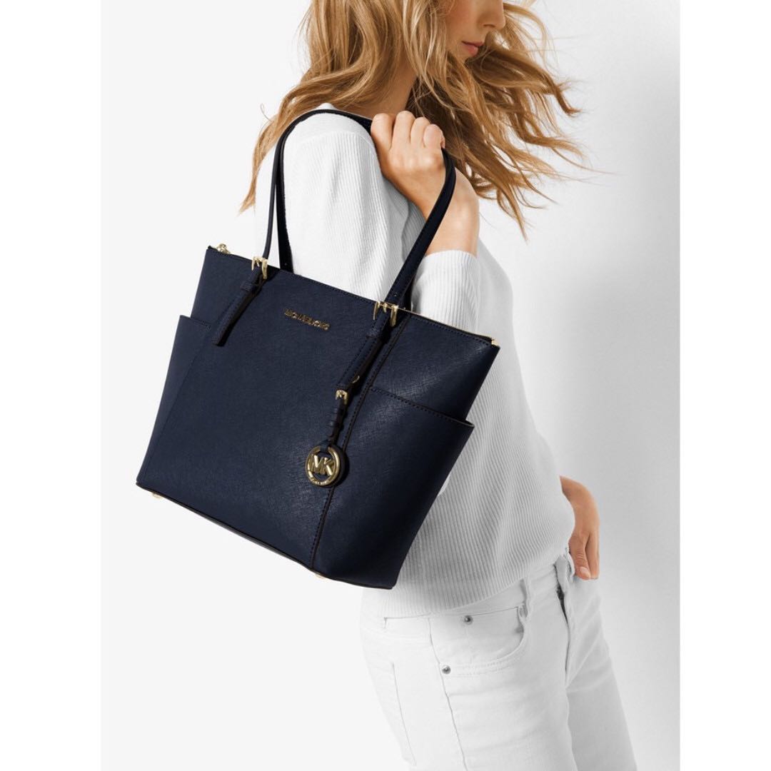 Michael Kors Jet Set Top Zip Saffiano Leather Tote MK SELLMY1111