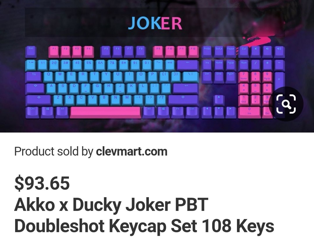 Akko X Ducky Joker 108 Key Oem Profile Pbt Keycap Keycaps Set For Mechanical Keyboard Computers Tech Parts Accessories Computer Keyboard On Carousell Akko X Ducky Joker 108 Key Oem Profile Pbt Keycap Keycaps Set For Mechanical Keyboard Computers Tech Parts Accessories Computer Keyboard On Carousell