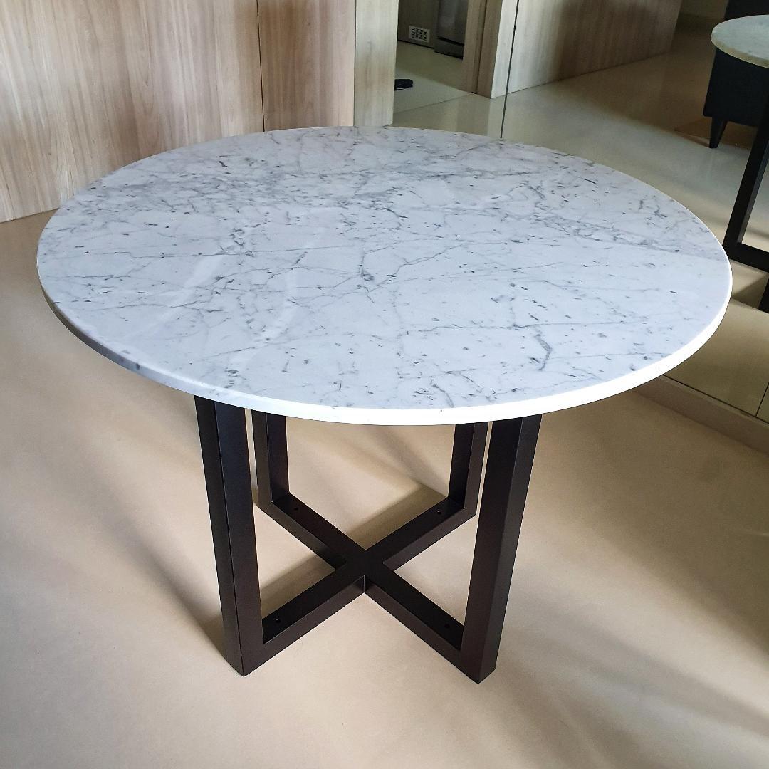 Beautiful Italian Round Marble Dining Table, Furniture & Home Living