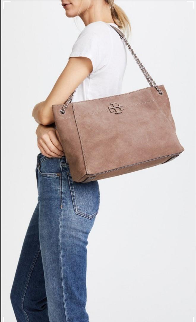 Brand New Tory Burch McGraw Suede Chain Shoulder Slouchy Tote, Women's  Fashion, Bags & Wallets, Shoulder Bags on Carousell