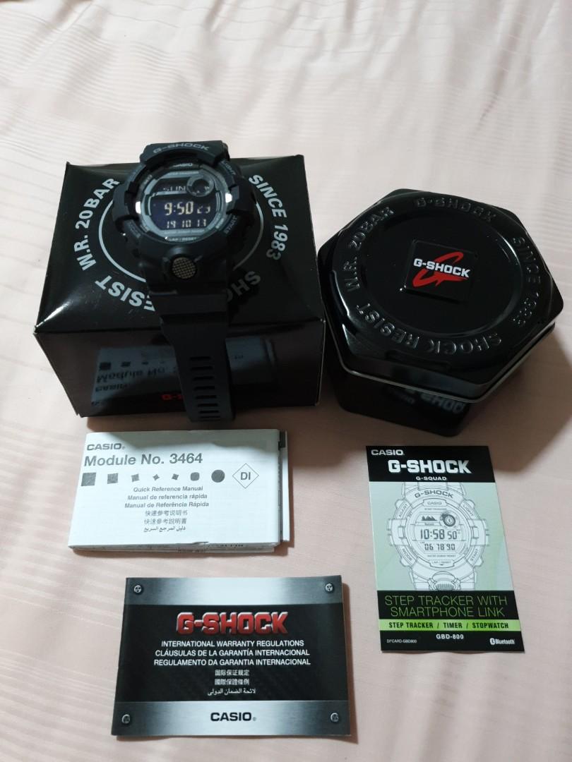 Casio G Shock G Squad Bluetooth GDB 800 1BDR Mobile Phones Gadgets Wearables Smart Watches on Carousell