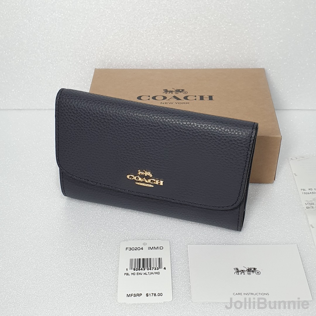 COACH Medium Envelope Wallet Midnight F30204 Coach