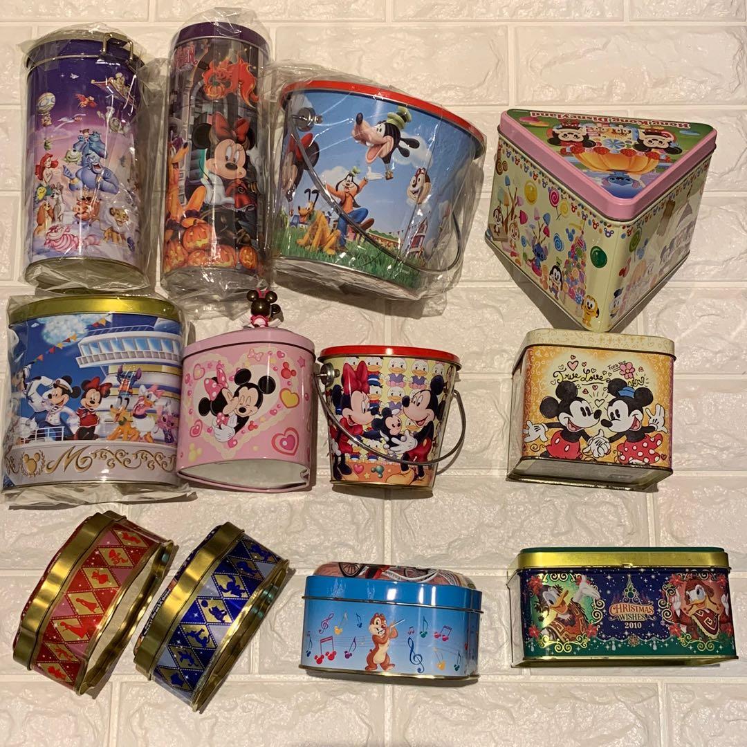 Disneyland Disney store metal tin containers Mickey Minnie Mouse ...