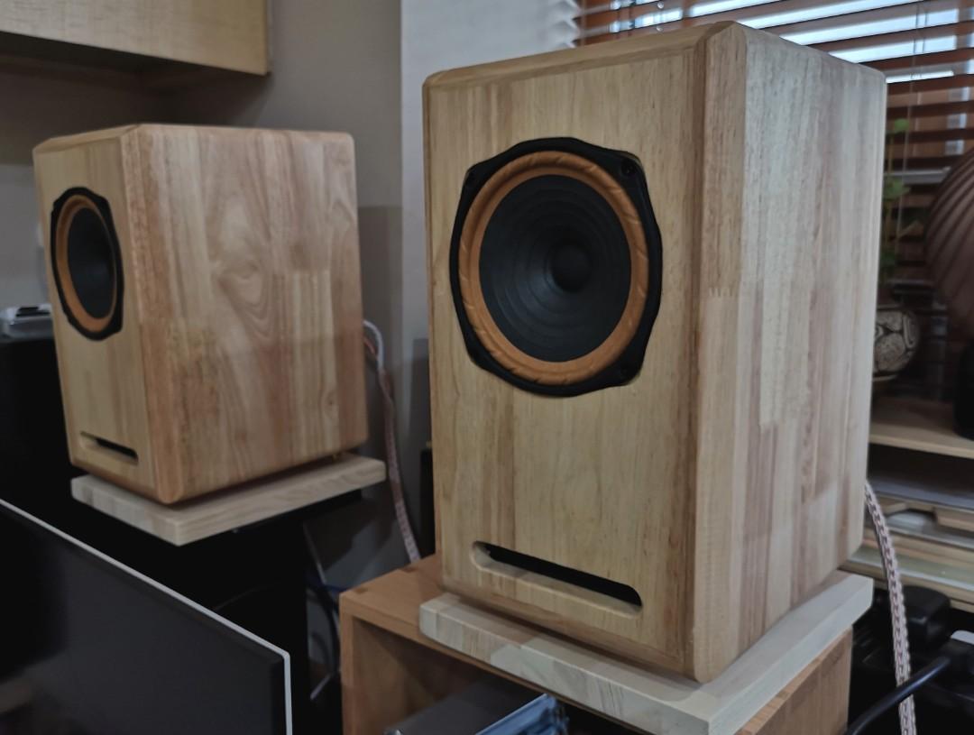 Full Range Diatone P610 Clone Speakers In Solid Wood Cabinets Plus Extra Pair Of Drivers Audio Other Audio Equipment On Carousell