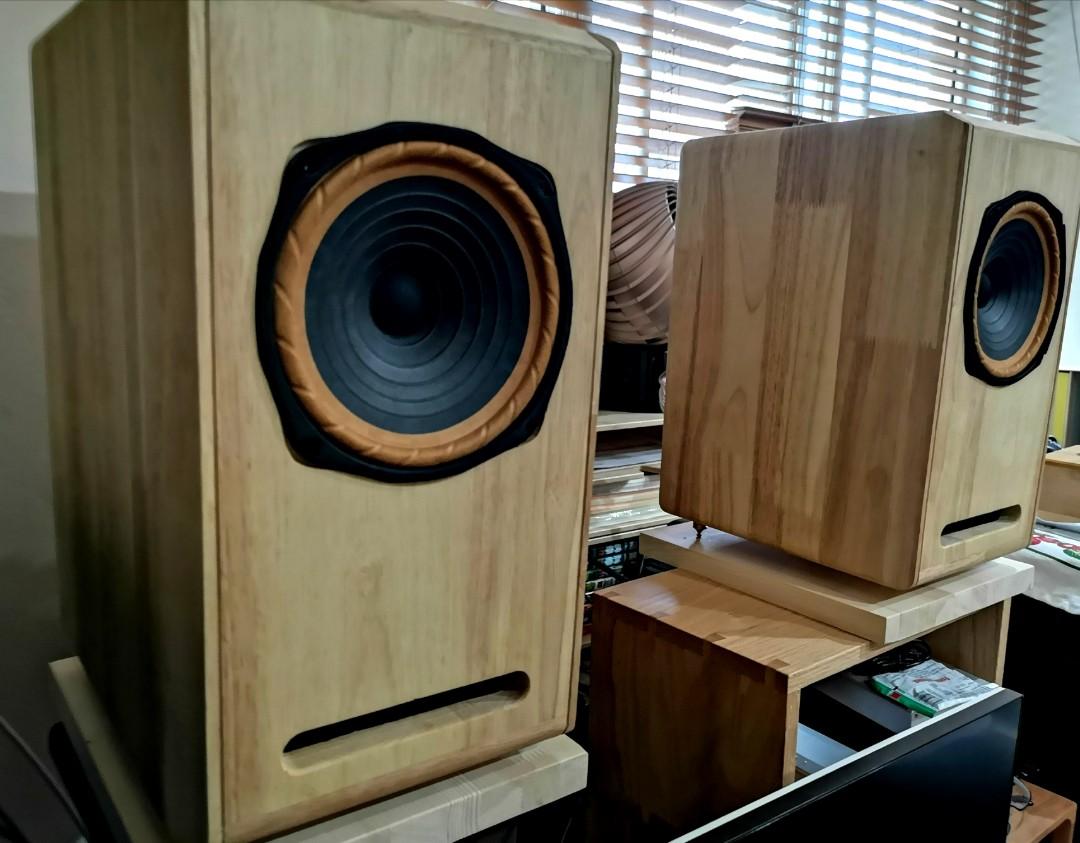 Full Range Diatone P610 Clone Speakers In Solid Wood Cabinets Plus Extra Pair Of Drivers Audio Other Audio Equipment On Carousell