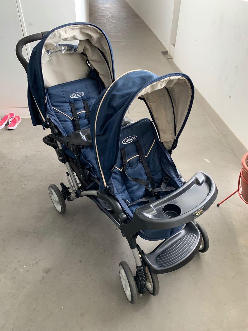 Graco stadium duo double stroller Babies Kids Going Out Strollers on Carousell