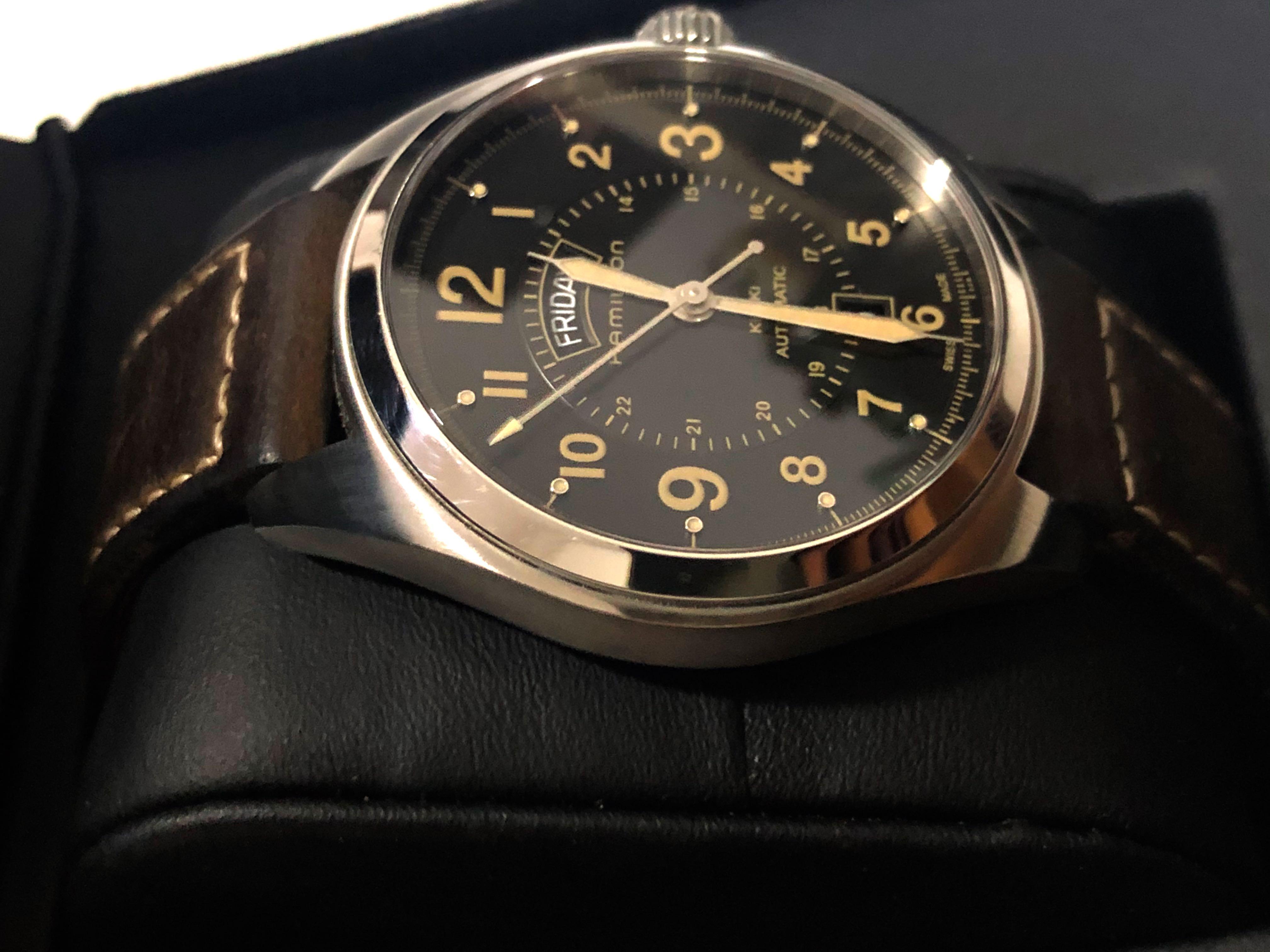 HAMILTON Khaki Field Automatic Black Dial Men s Watch H70505833 CAROU10