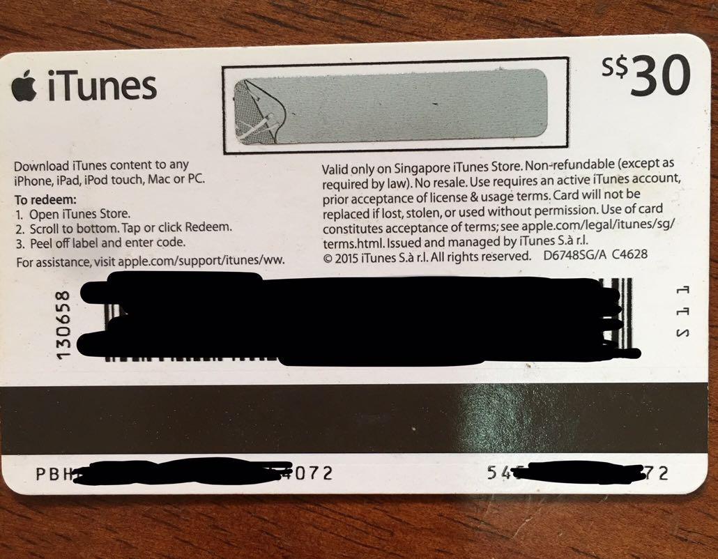iTunes $30 gift card, Tickets & Vouchers, Vouchers on Carousell