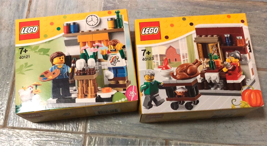 LEGO Seasonal Sets 40123 40121 Thanksgiving Feast and Easter Day , Hobbies  & Toys, Toys & Games on Carousell