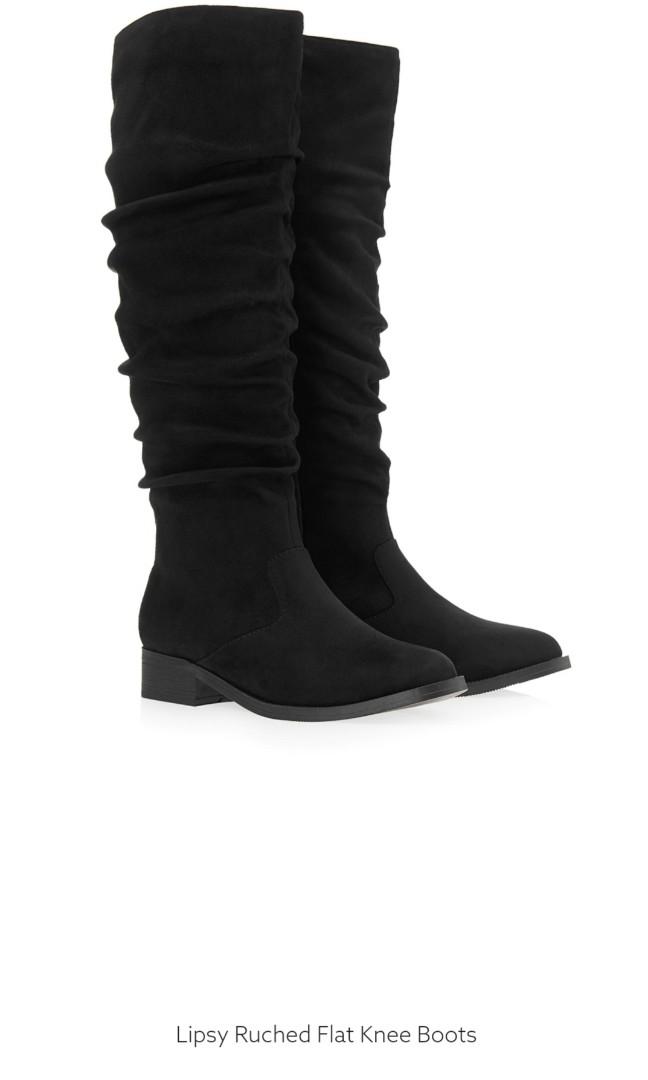 Lipsy knee high ruched leg boots clearance