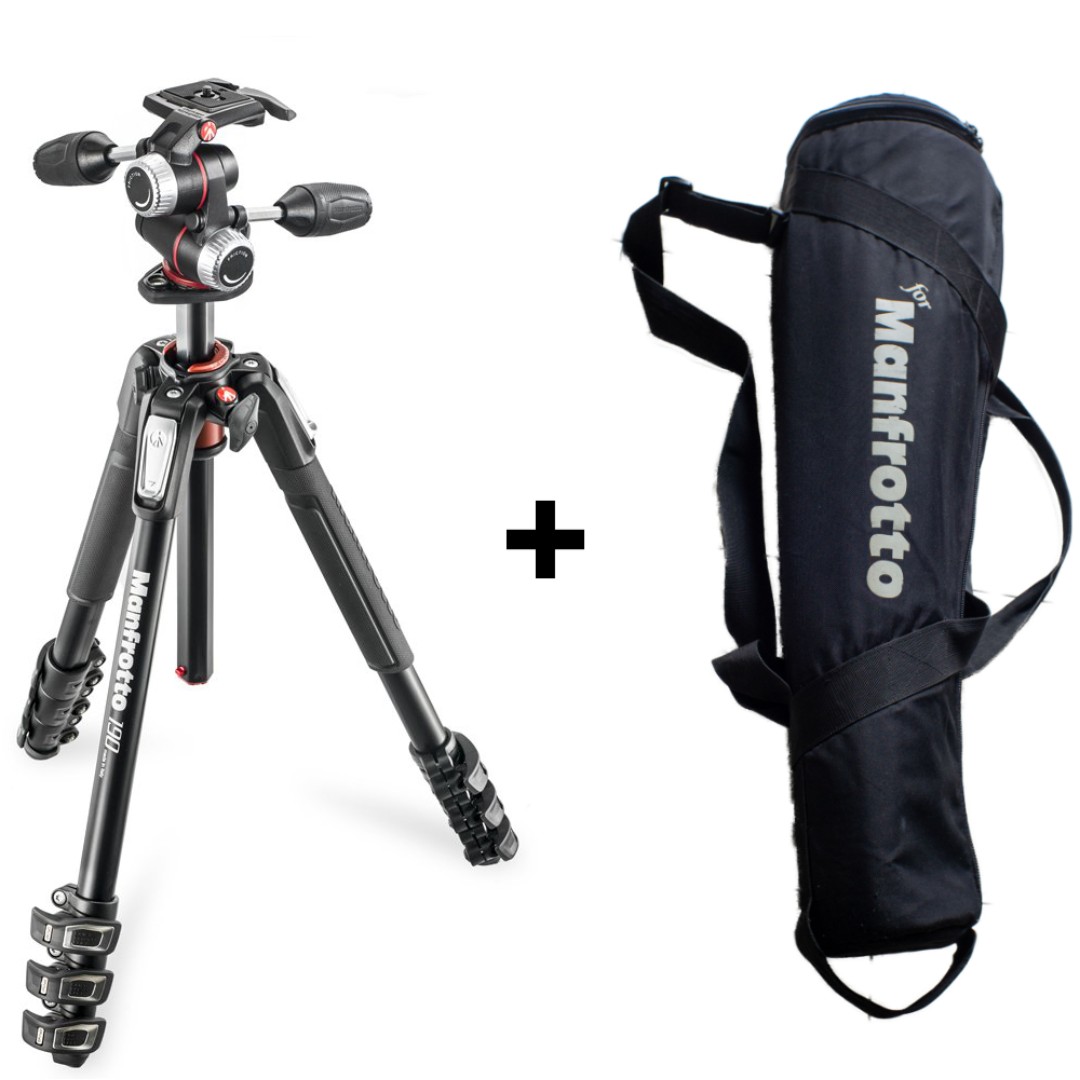 Manfrotto 190XPRO Aluminum 3Section Tripod with Horizontal Column