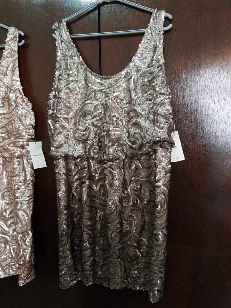 Mango sequin dress for party new years eve Christmas