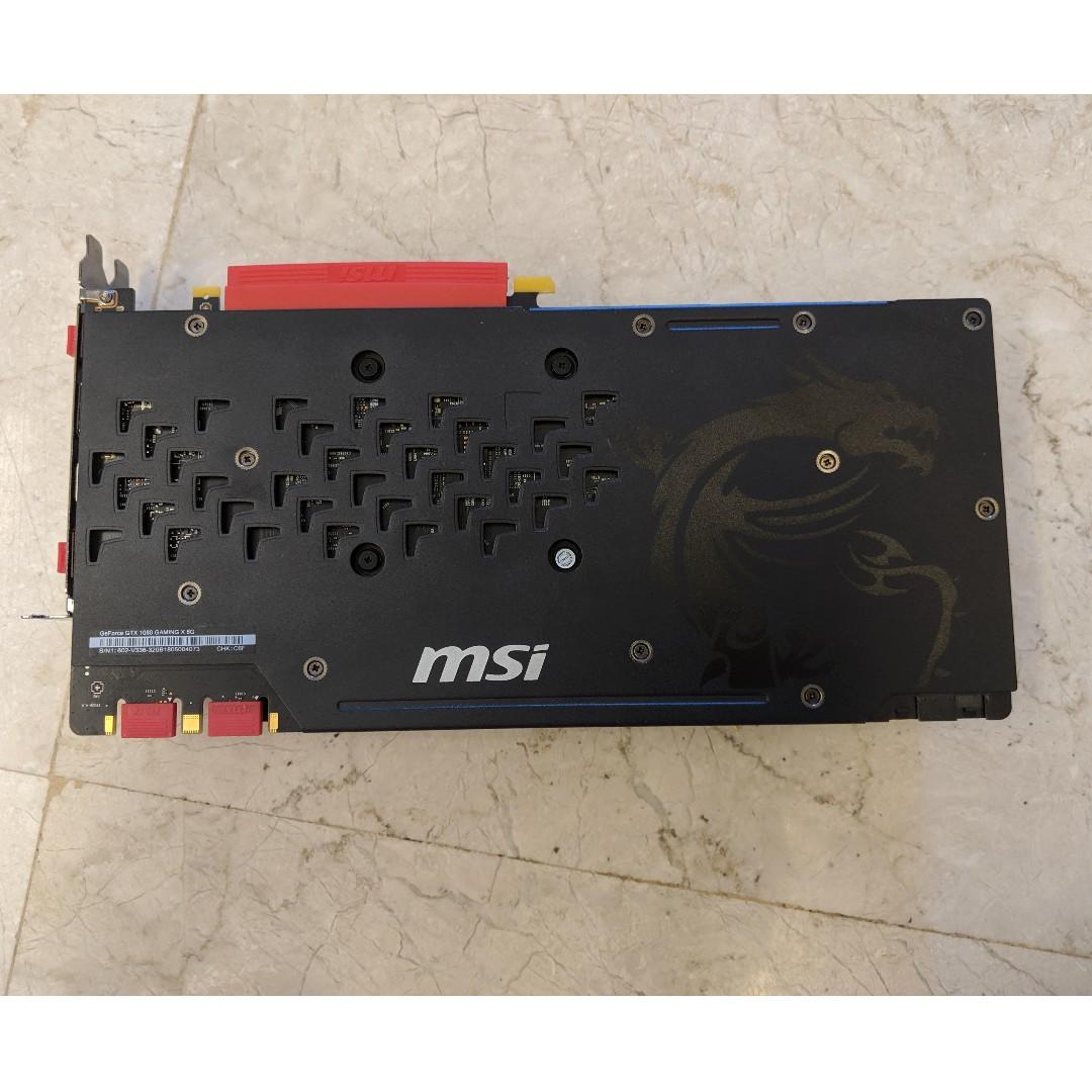 MSI Gaming GeForce GTX 1080 8GB GDDR5X SLI DirectX 12 VR Ready Graphics Card GTX 1080 GAMING X 8G Computers Tech Parts Accessories Computer Parts on Carousell