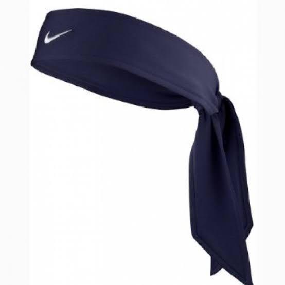 blue nike head tie
