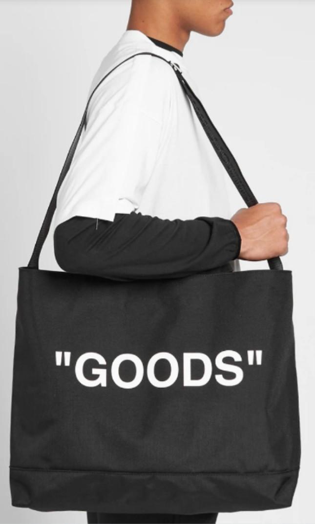 Off White Quote Tote Bag