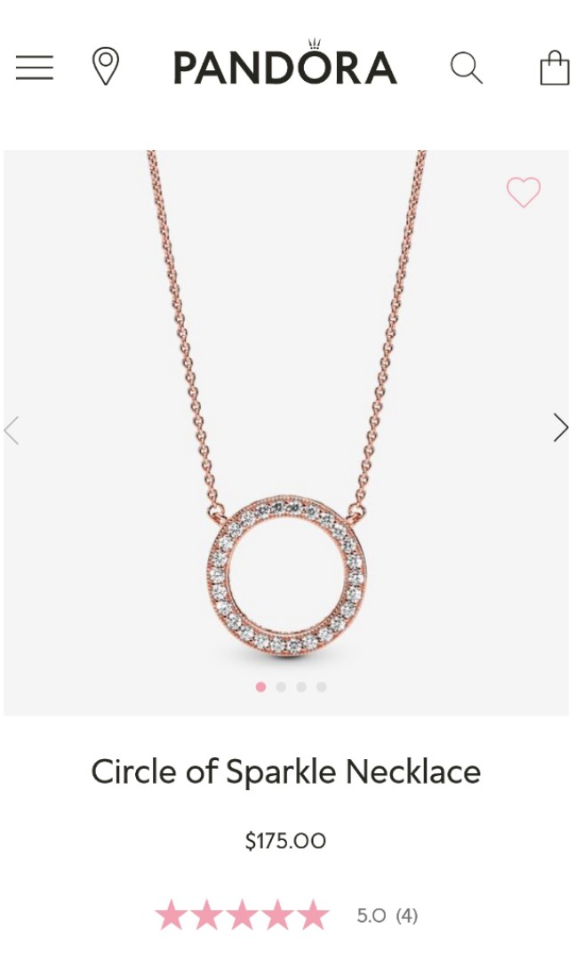 Circle of sparkle store necklace rose gold