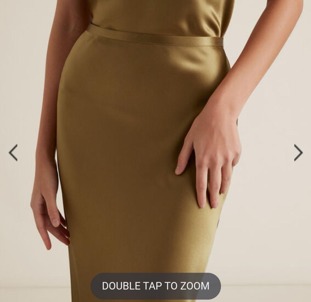 Seed Heritage Satin Midi Skirt Women s Fashion Bottoms Skirts