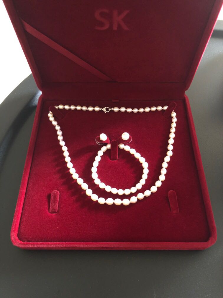 SK Jewellery 3 Piece Pearl Set, Women's 