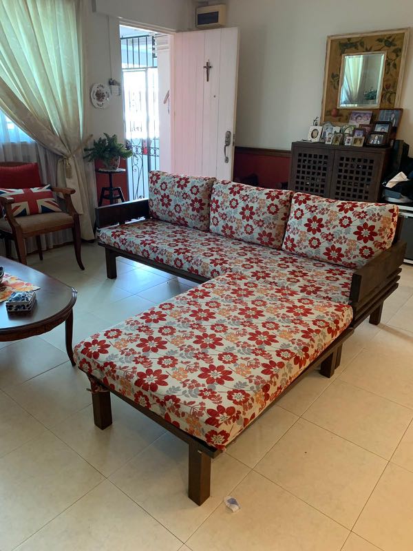 Solid Teak Sofa Set (Clearance!!!), Furniture & Home Living, Furniture