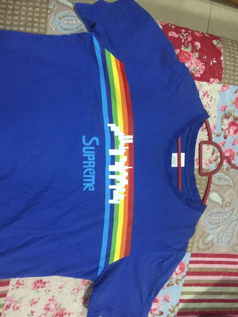 Supreme rainbow cheap stripe tee
