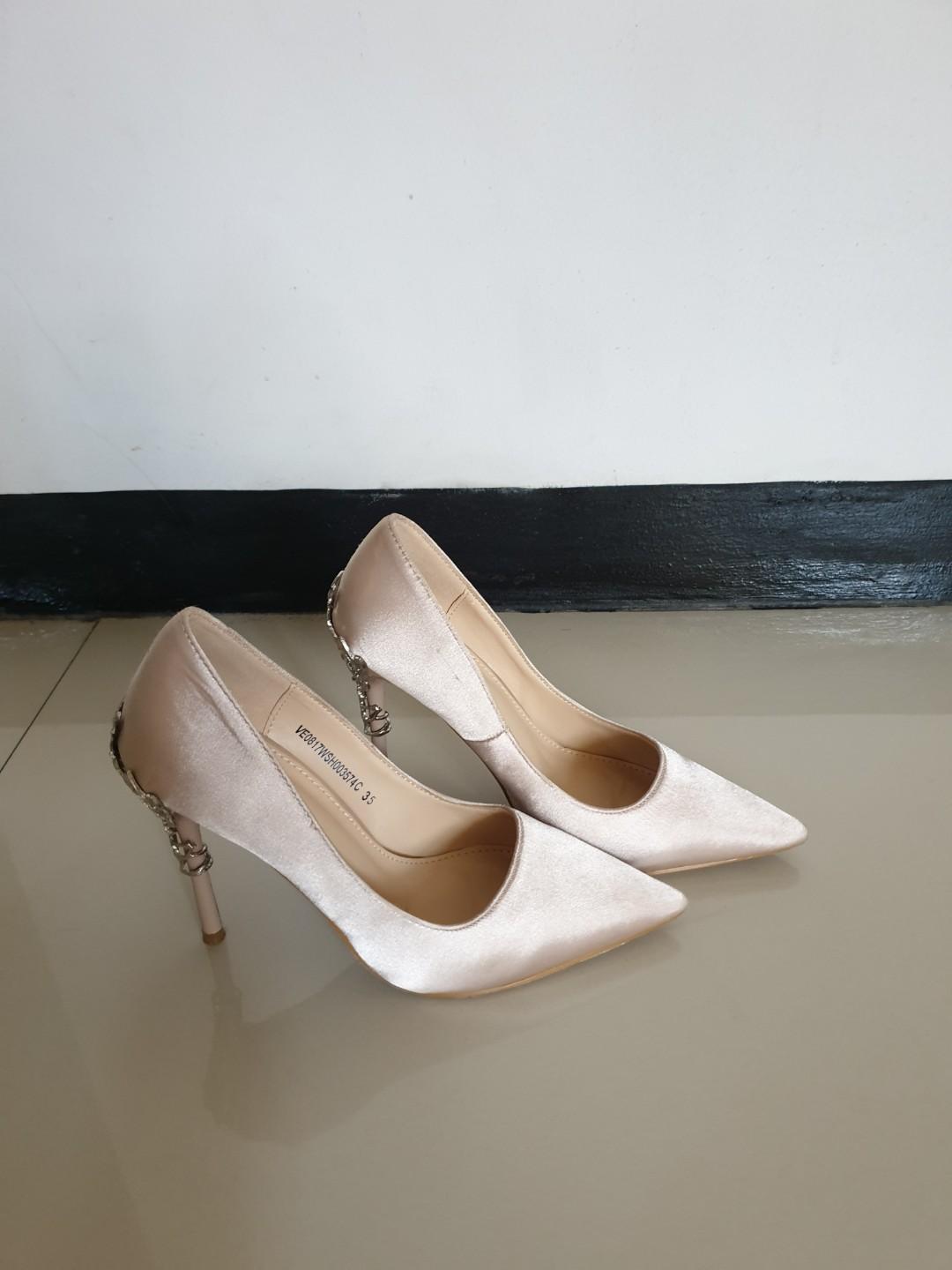 VELVET HEELS sepatu hak rosegold 
