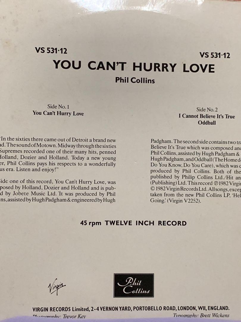 Vinyl Record Phil Collins You Can T Hurry Love 12 Music Media Cds Dvds Other Media On Carousell