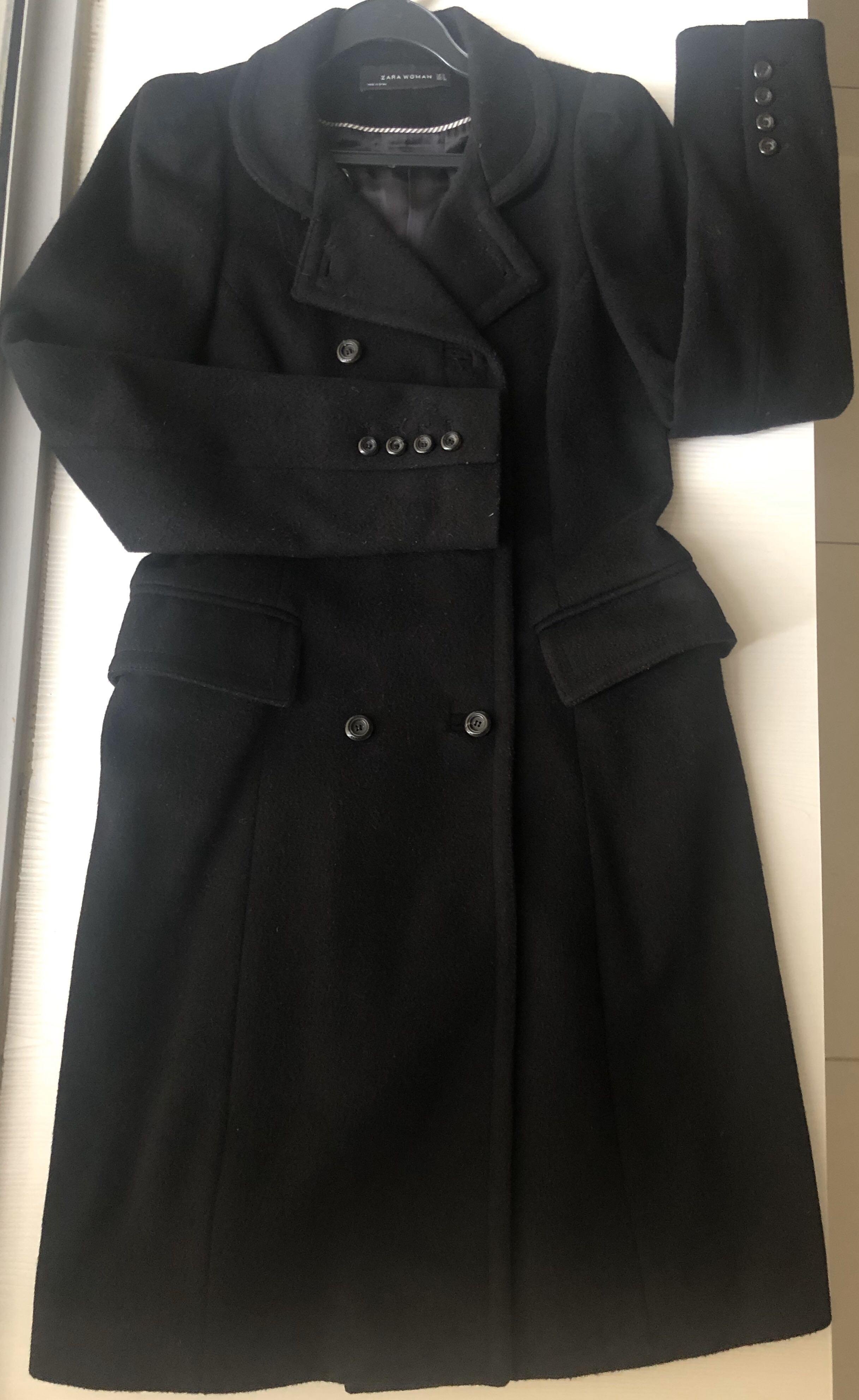 next girls black coat