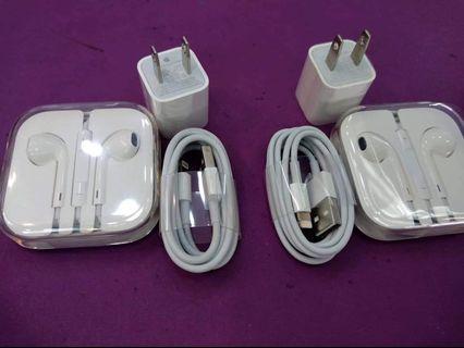 original charger adaptor, cable and headset for iphone6