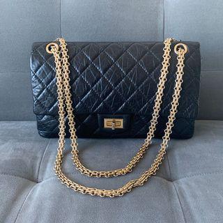 Chanel 2.55 Reissue Double Flap (size 226) - black aged calf leather