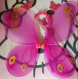 Fairy/butterfly wings with wand & hair accessory
