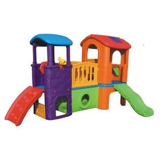 Dream House Outdoor and Indoor Playhouse and Slide For Kids