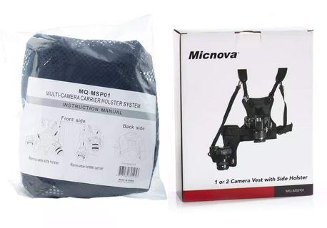 Camera Vest- Micnova MQ MSP01 Carrier II Multi Camera Carrier Photographer Vest with Dual Side Holster Strap for Canon Nikon Sony DSLR Camera-in Photo Studio Accessories from Consumer Electronics
