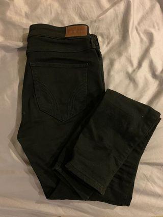 Hollister Black Skinny Jeans with Ripped Knees