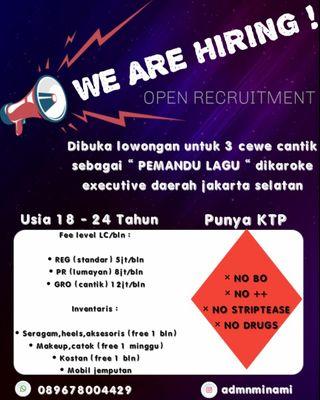 Info loker dikaroke executive jakarta selatan