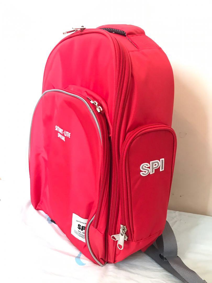 全新 SPI 書包 紅色 大碼 L size red School Bag , 名牌, 手袋及銀包 Carousell