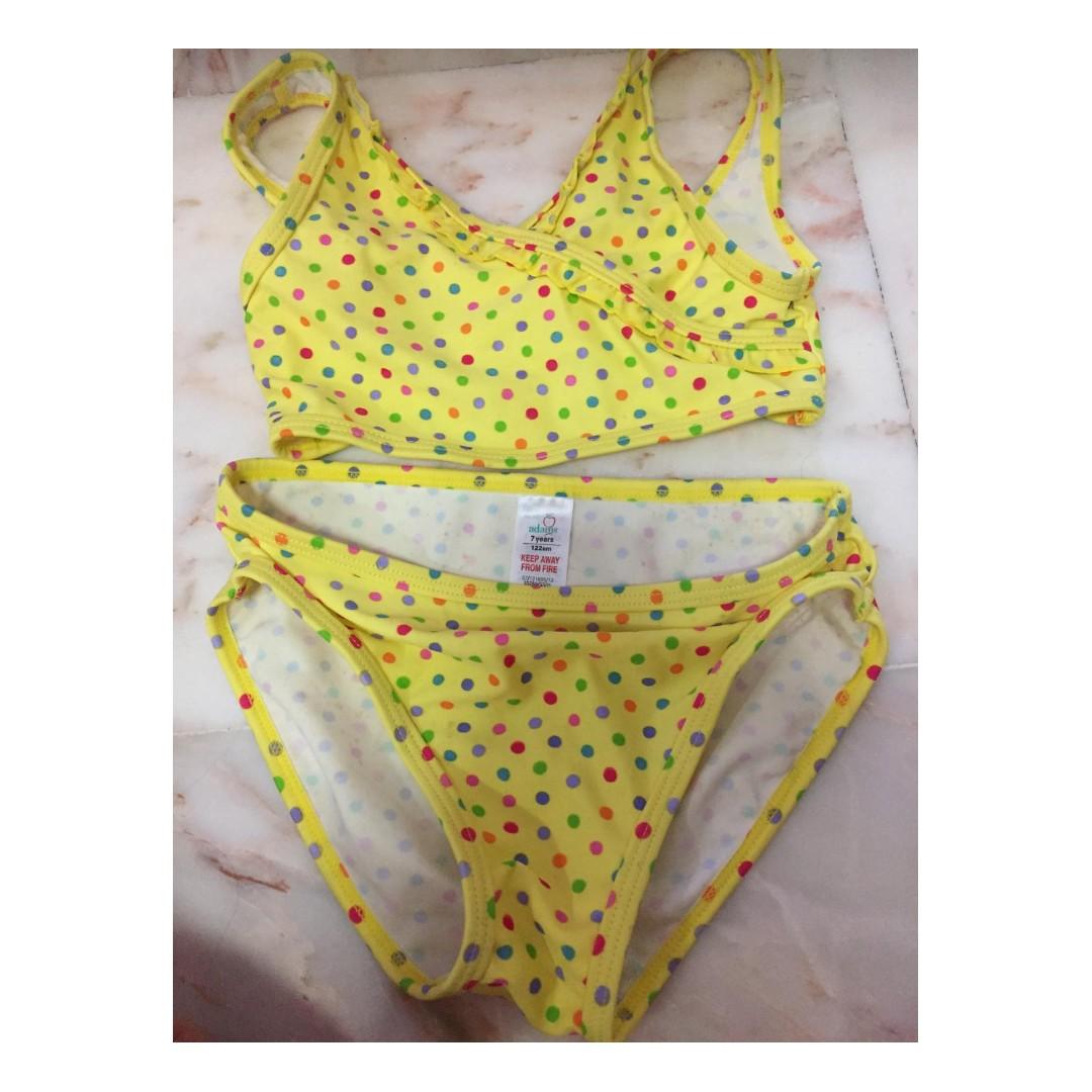 kids yellow bikini