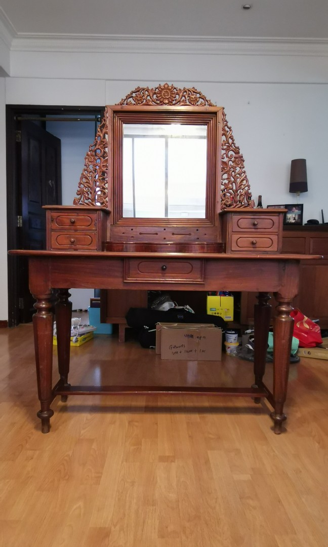Antique Timber Dressing Table from Sri Lanka, Furniture & Home Living, Furniture, Tables & Sets