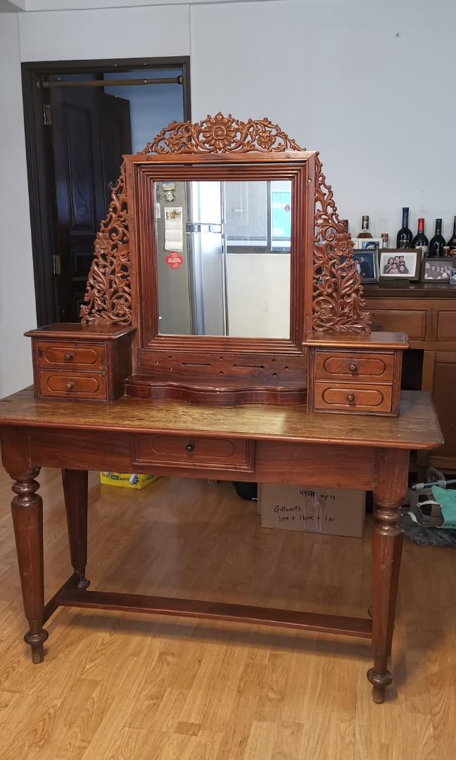 Antique Timber Dressing Table From Sri Lanka Furniture Tables Chairs On Carousell