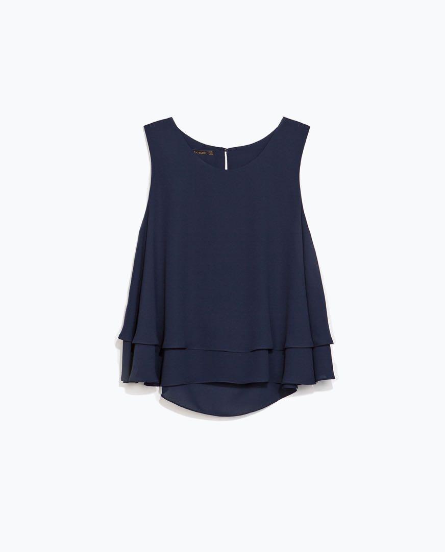 chiffon layered top