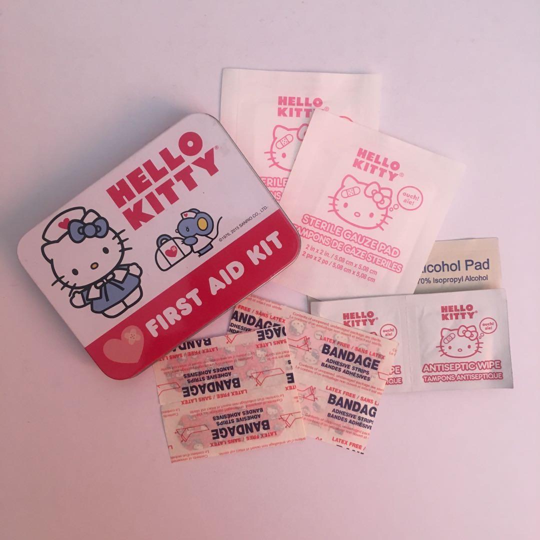 Hello First Aid BUNDLE Sanrio Hello Kitty - First Aid Kit Mirror Keychain Candy Tins ...