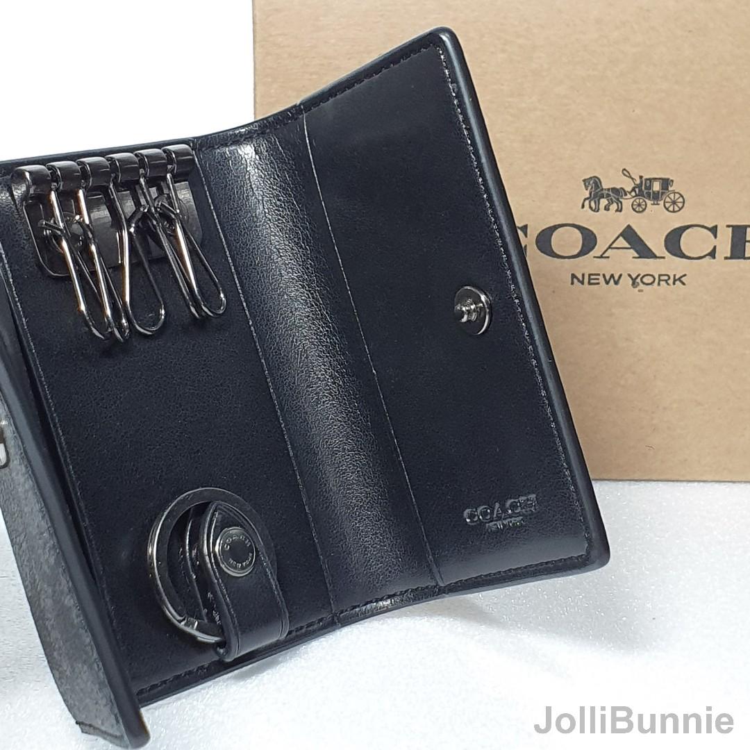 [Coach] Key Case Outlet F78675 QBO4G Gray 