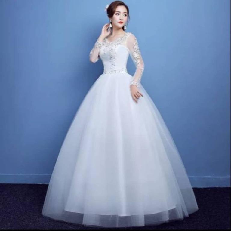 Gaun Pengantin Hijab Wedding Gown Wedding Dress Evening Gown Pernikahan Prewedding Olshop Fashion Olshop Wanita Di Carousell