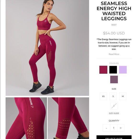 Gymshark beet seamless on sale