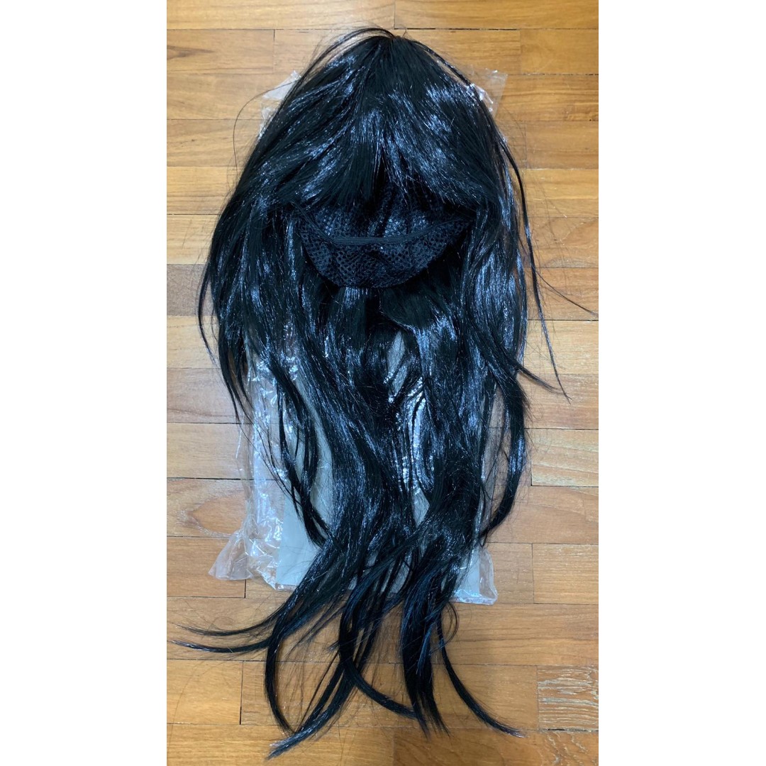 Halloween Long Black Hair Wig for rental